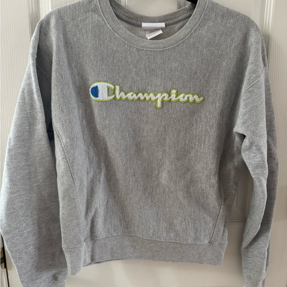 Champion Gray Boxy Long Sleeve Sweatshirt